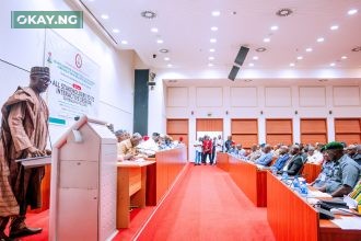GCEO NNPC Ltd, Mr. Mele Kyari addresses an interactive session of the Senate ad-hoc committee investigating alleged economic sabotage in the Nigerian Petroleum Industry, held at the National Assembly on Wednesday.