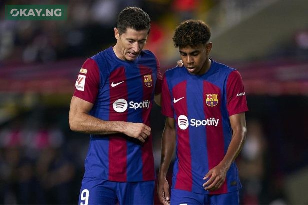 Lewandowski and Lamine Yamal