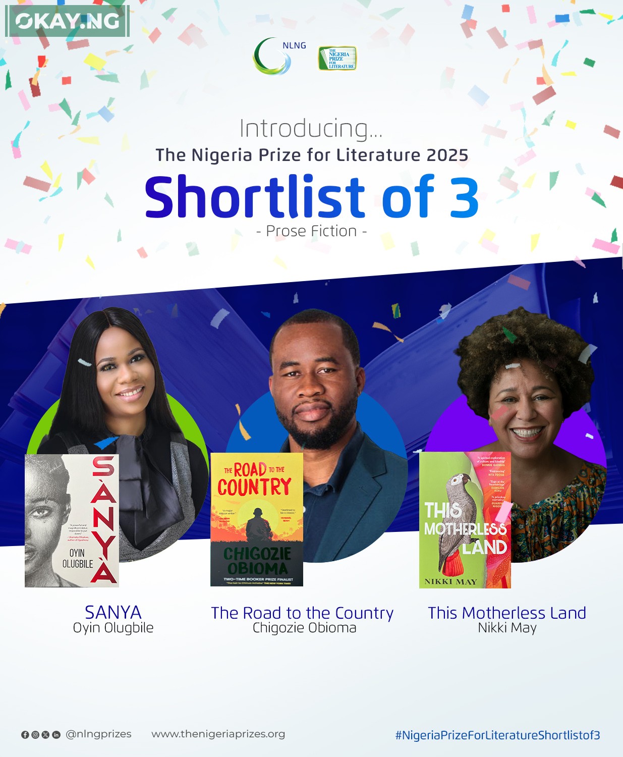 Nigeria Prize for Literature 2025: Obioma, Olugbile, Nikki May Make Final Three