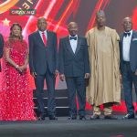 L-R: Representative of the Nigerian First Lady and Secretary to the Lagos State Government, Barr. Bimbola Salu-Hundeyin; Chief of Staff to Ekiti State Governor, Mr. Adeniyi Adebayo; Group Managing Director/CEO, Zenith Bank Plc, Dame Dr. Adaora Umeoji, OON; Governor of Lagos State, Mr. Babajide Sanwo-Olu; Wife of the Founder & Chairman of Zenith Bank Plc, Mrs. Kay Ovia; Vice President, Federal Republic of Nigeria, Senator Kashim Shettima, GCON; Founder & Chairman, Zenith Bank Plc, Jim Ovia, CFR; Governor of Borno State, Prof. Babagana Zulum; Governor of Ondo State, Mr. Lucky Aiyedatiwa; Deputy Governor of Osun State, Prince Kola Adewusi; Chairman of Access Holding Plc, Mr. Aigboje Aig-Imoukhuede, CFR; Minister of Industry, Trade & Investment, Dr. Jumoke Oduwole; and the Publisher of Thisday Newspaper, Prince Nduka Obaigbena at the Zenith Bank 35th Anniversary and Chairman’s Dinner held at Eko Hotel & Suites, Victoria Island, Lagos, at the weekend.