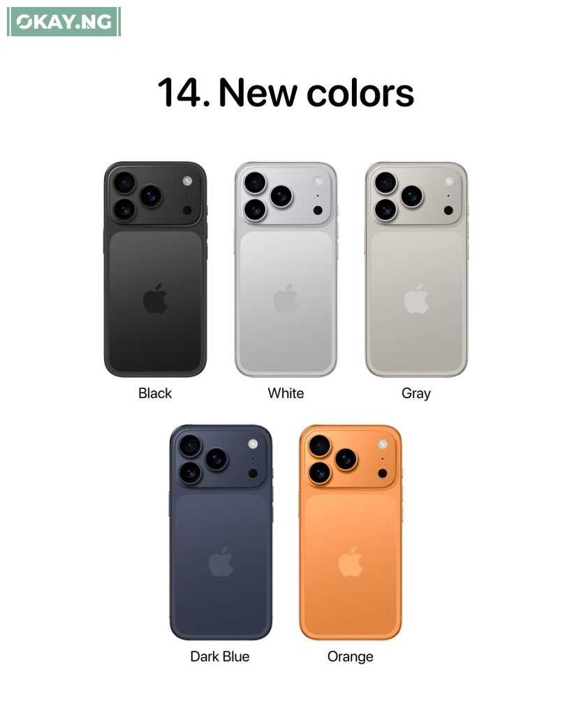New colors (iPhone 17 Pro)