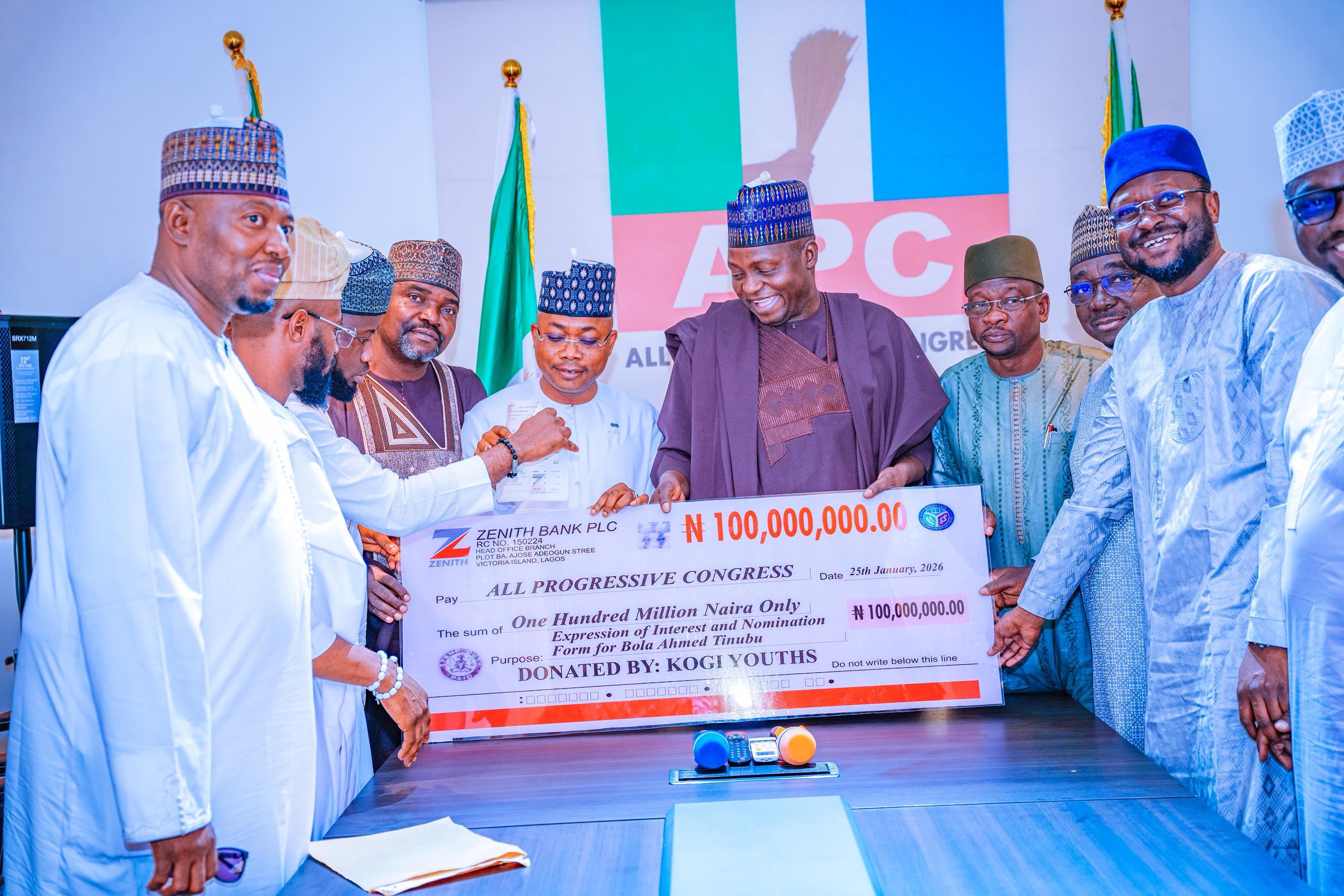 Kogi Youths Donate ₦100 Million For President Tinubu’s APC Nomination Form