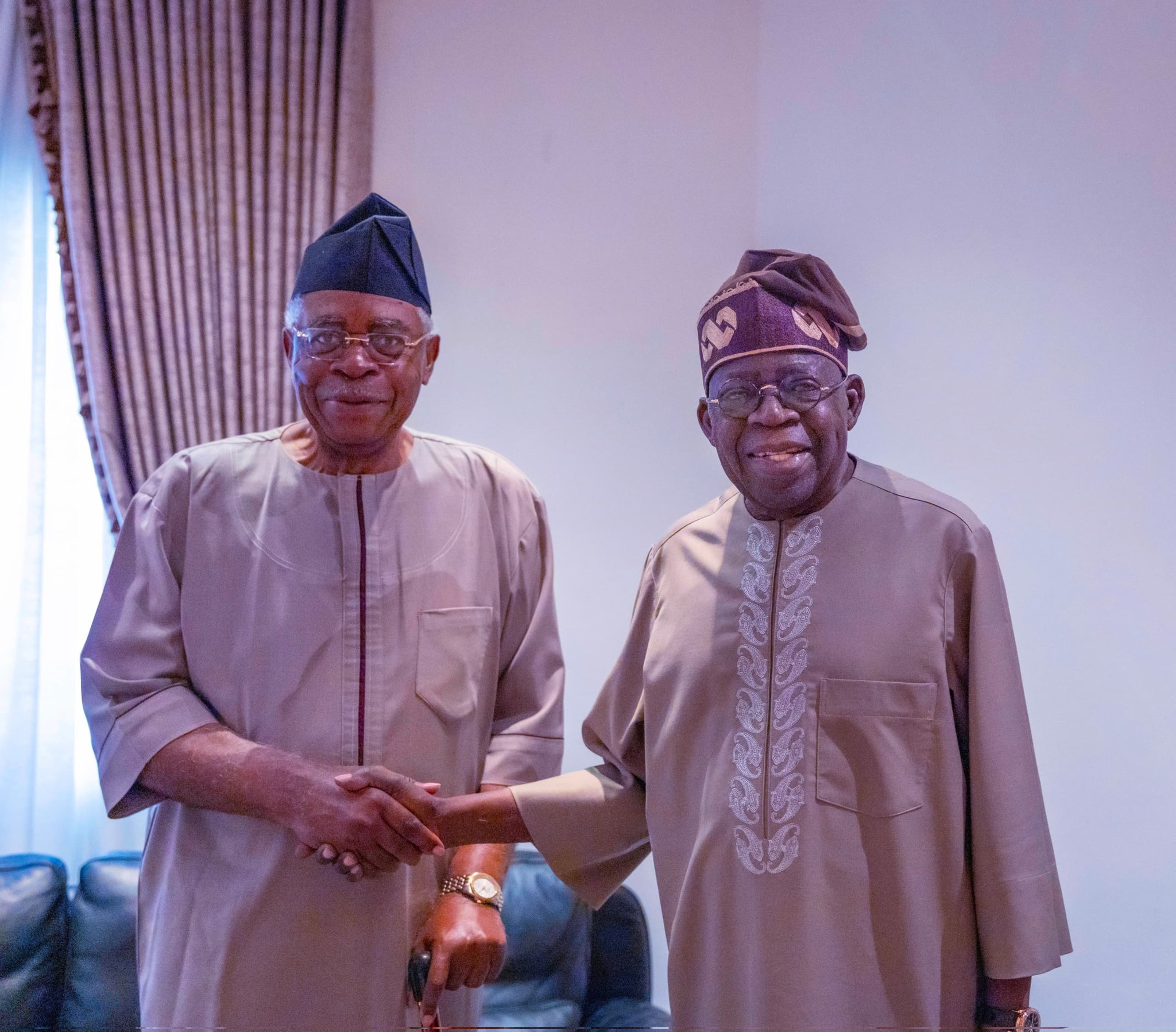 Tinubu Hosts Theophilus Danjuma at State House in Abuja
