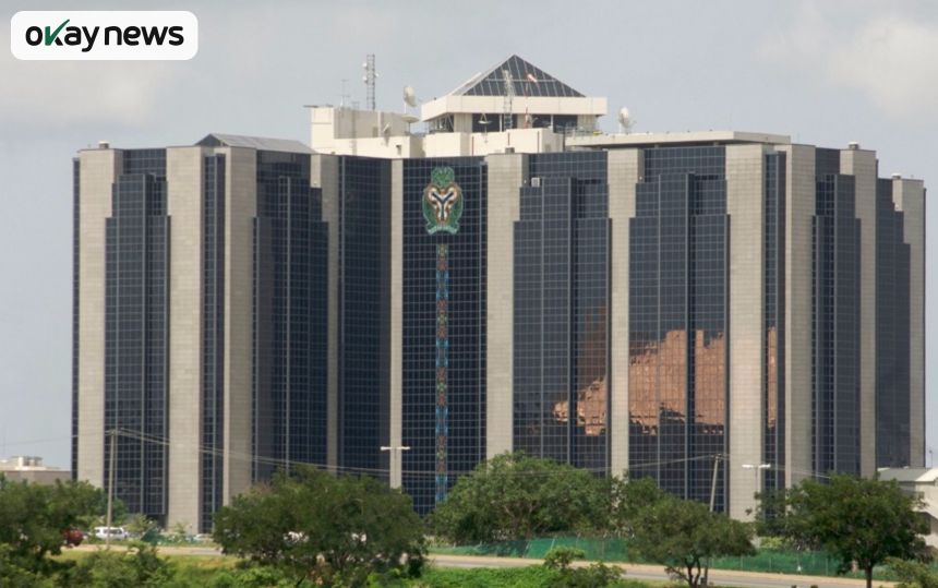 The headquarters of the Nigerian central bank in Abuja, Nigeria,.