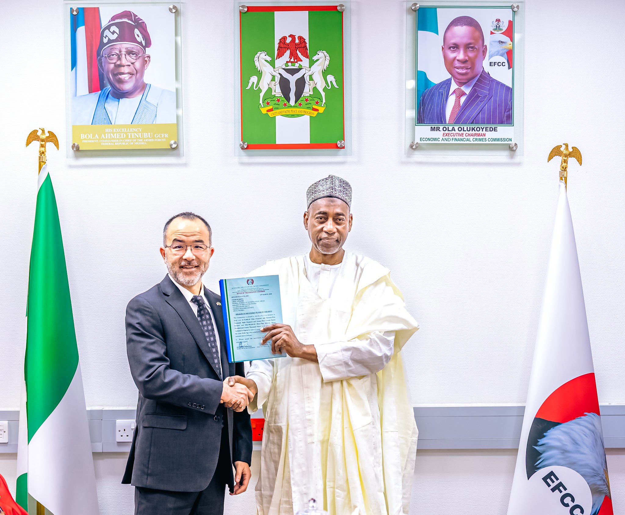 EFCC Hands Over $225,895 and ₦62.79 Million Recovered From Fraud to Foreign Victims