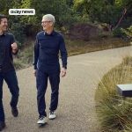 Tim Cook and John Ternus at Apple Park.