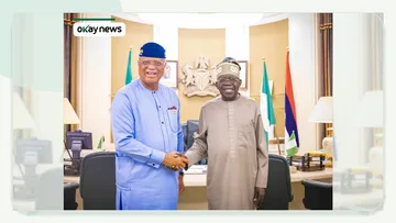 Akwa Ibom Governor Umo Eno Visits Tinubu in Abuja