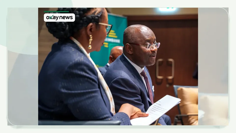 President and Chairman of the Board of Directors of the African Export-Import Bank, Dr George Elombi speaking during the Afreximbank’s Mid-Year Media Briefing held at the Afreximbank African Trade Centre in Abuja