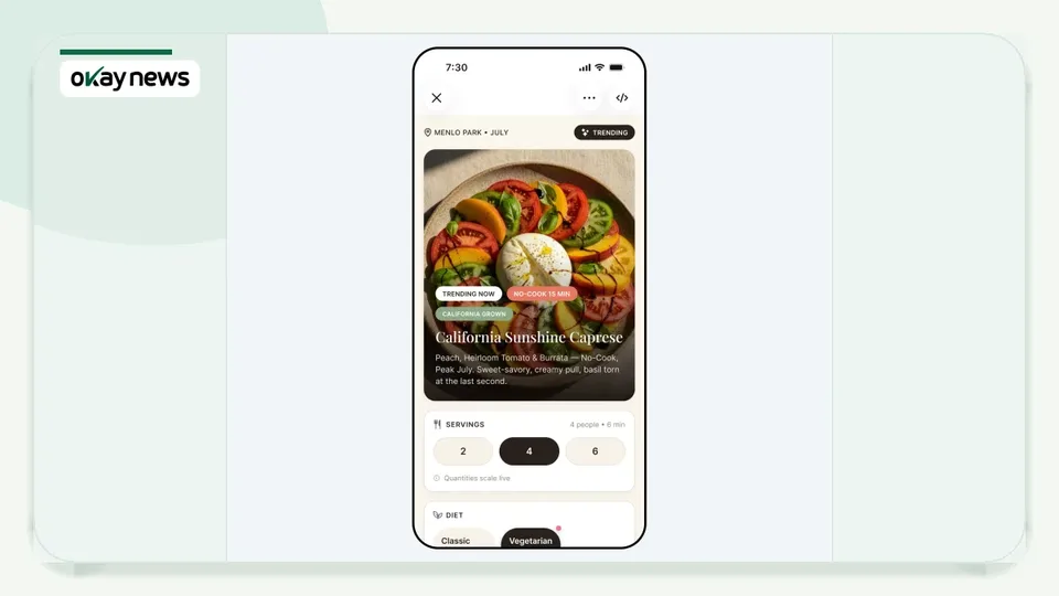 Meta AI daily briefing interface powered by Muse Spark 1.1