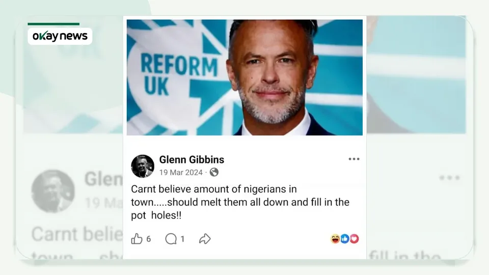 UK Councillor Charged Over Offensive Social Media Post About Nigerians