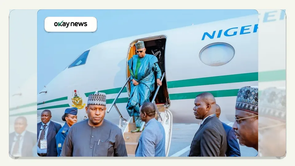 VP Shettima Returns to Abuja After AU Summit in Angola